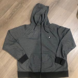 Gray Nike zip-up hoodie